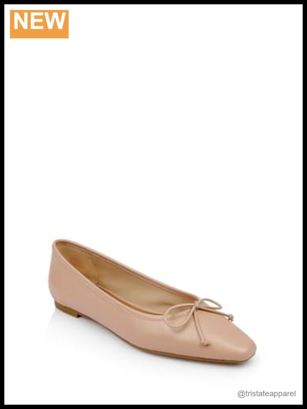 Badgley Mischka Cam Pointed Toe Leather Flats with Bow